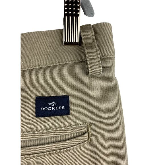 Dockers Mens Khaki Pleated Classic Fit Pants W36 L30 100% Cotton - Picture 3 of 5